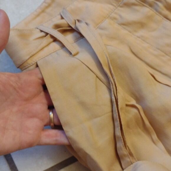 Revolve pants L'Academie Los Angeles The Danette Bronze Button Fly tie waist XS - Picture 7 of 12